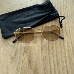 The Vintage Frame Company | Detroit Player 18KT Gold Hexagon Frame | Gold